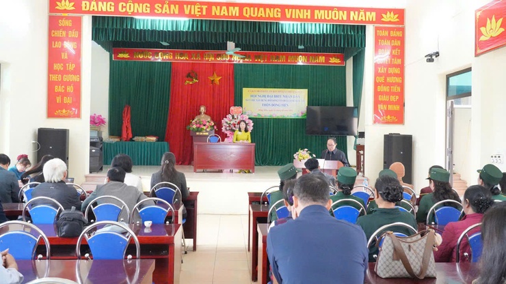 Hội nghị Đại biểu Nhân dân bàn việc xây dựng đời sống văn hóa ở cơ sở năm 2026 tại thôn Đồng Tiến- Ảnh 4.