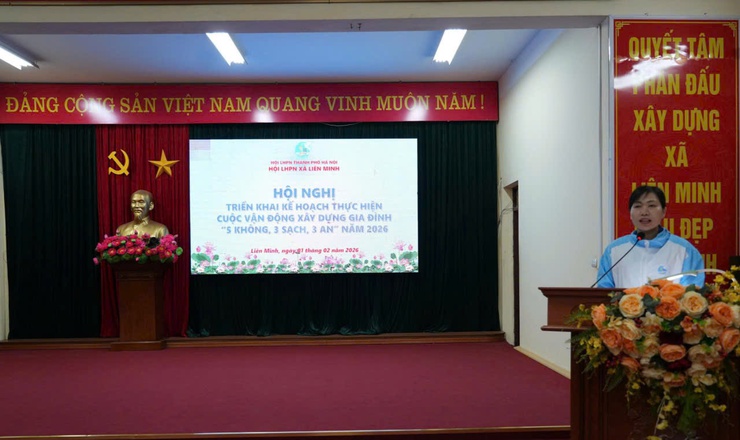 Hội LHPN xã triển khai Cuộc vận động “ Xây dựng gia đình 5 không, 3 sạch, 3 an” năm 2026- Ảnh 1.