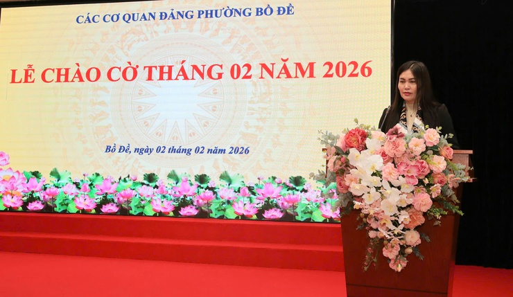 LỄ SINH HOẠT DƯỚI CỜ THÁNG 02 CƠ QUAN ĐẢNG ỦY VÀ CƠ QUAN HĐND-UBND PHƯỜNG BỒ ĐỀ- Ảnh 3.