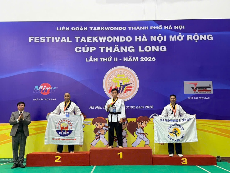Đoàn vận động viên phường Từ Liêm giành nhiều thành tích tại Festival Taekwondo Hà Nội mở rộng năm 2026- Ảnh 4.