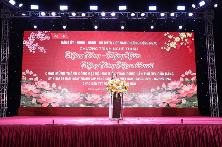                     PHƯỜNG ĐÔNG NGẠC TỔ CHỨC 
                      CHƯƠNG TRÌNH NGHỆ THUẬT
“MỪNG ĐẢNG – MỪNG XUÂN – MỪNG ĐÔNG NGẠC ĐỔI MỚI”
- Ảnh 1.