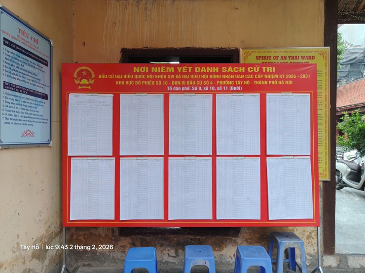 Phường Tây Hồ hoàn thành niêm yết danh sách cử tri phục vụ bầu cử Quốc hội khóa XVI và HĐND các cấp nhiệm kỳ 2026 - 2031- Ảnh 14.