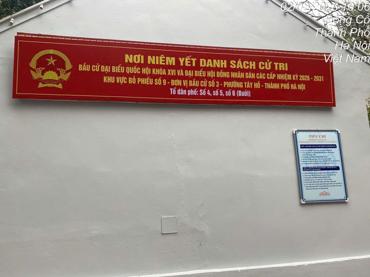 Phường Tây Hồ hoàn thành niêm yết danh sách cử tri phục vụ bầu cử Quốc hội khóa XVI và HĐND các cấp nhiệm kỳ 2026 - 2031- Ảnh 15.
