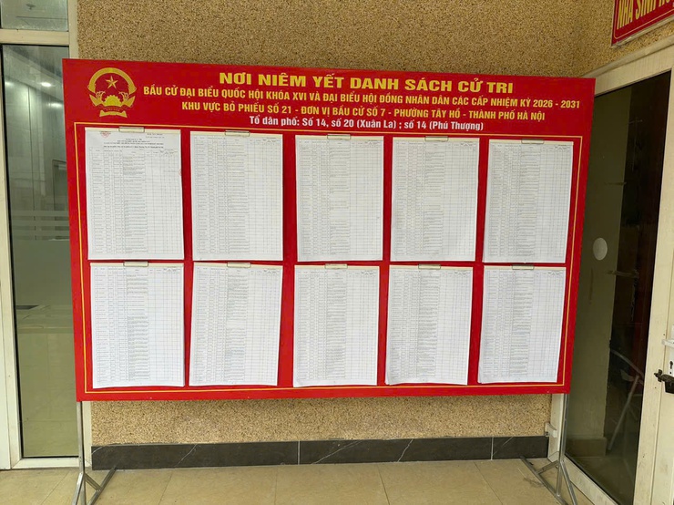 Phường Tây Hồ hoàn thành niêm yết danh sách cử tri phục vụ bầu cử Quốc hội khóa XVI và HĐND các cấp nhiệm kỳ 2026 - 2031- Ảnh 22.