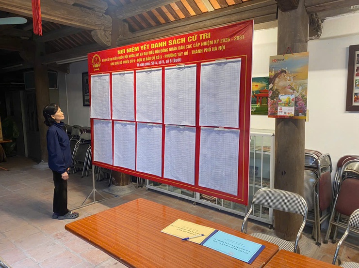 Phường Tây Hồ hoàn thành niêm yết danh sách cử tri phục vụ bầu cử Quốc hội khóa XVI và HĐND các cấp nhiệm kỳ 2026 - 2031- Ảnh 17.