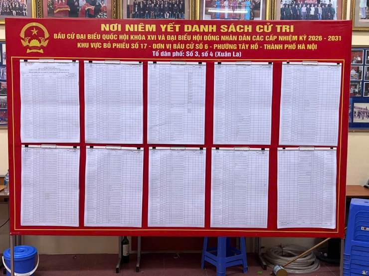 Phường Tây Hồ hoàn thành niêm yết danh sách cử tri phục vụ bầu cử Quốc hội khóa XVI và HĐND các cấp nhiệm kỳ 2026 - 2031- Ảnh 24.