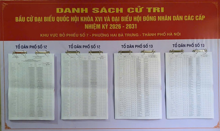 Phường Hai Bà Trưng: Niêm yết danh sách cử tri bầu cử đại biểu Quốc hội khóa XVI và bầu cử đại biểu Hội đồng nhân dân các cấp nhiệm kỳ 2026 - 2031.- Ảnh 9.