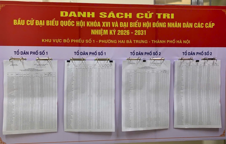 Phường Hai Bà Trưng: Niêm yết danh sách cử tri bầu cử đại biểu Quốc hội khóa XVI và bầu cử đại biểu Hội đồng nhân dân các cấp nhiệm kỳ 2026 - 2031.- Ảnh 10.