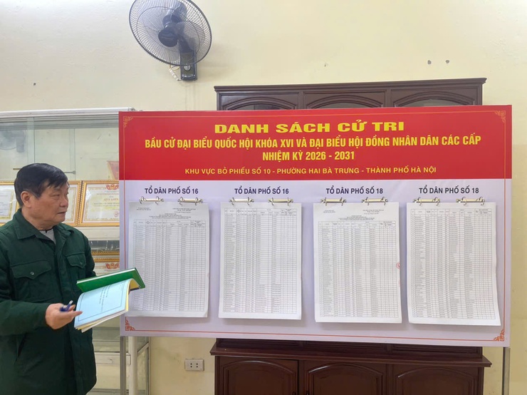 Phường Hai Bà Trưng: Niêm yết danh sách cử tri bầu cử đại biểu Quốc hội khóa XVI và bầu cử đại biểu Hội đồng nhân dân các cấp nhiệm kỳ 2026 - 2031.- Ảnh 8.