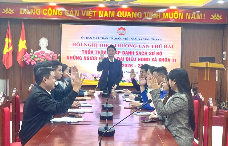 ỦY BAN MTTQ VIỆT NAM XÃ VĨNH THANH TỔ CHỨC HỘI NGHỊ HIỆP THƯƠNG LẦN THỨ HAI THỎA THUẬN DANH SÁCH SƠ BỘ NGƯỜI ỨNG CỬ ĐẠI BIỂU HĐND XÃ NHIỆM KỲ 2026 – 2031- Ảnh 5.