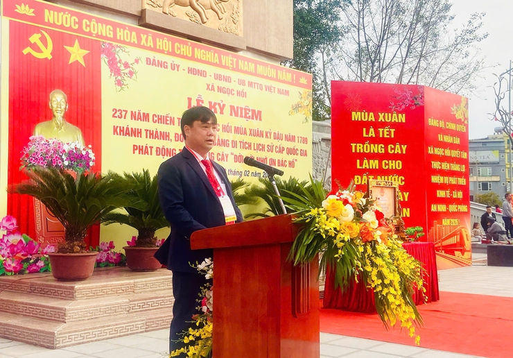 Tự hào Chiến thắng Ngọc Hồi 237 năm (1789): Khánh thành, đón nhận Di tích lịch sử cấp Quốc gia và phát động Tết trồng cây “Đời đời nhớ ơn Bác Hồ” Xuân Bính Ngọ 2026- Ảnh 5.