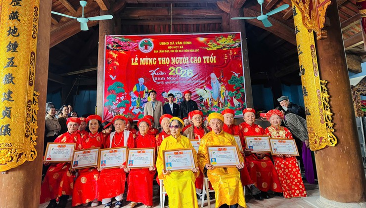 Các thôn tổ chức Lễ mừng thọ người cao tuổi Xuân Bính Ngọ 2026 trang trọng, đậm nghĩa tình- Ảnh 1.