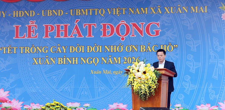 Xuân Mai tổ chức Lễ phát động Tết trồng cây đời đời nhớ ơn Bác Hồ xuân Bính Ngọ năm 2026- Ảnh 4.
