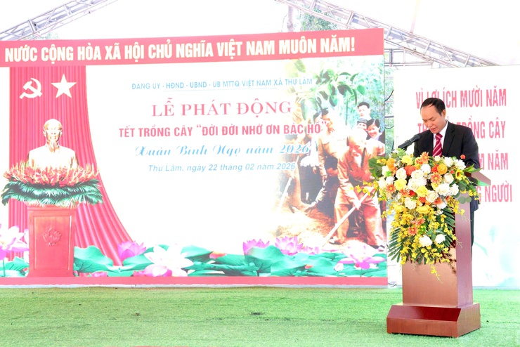 XÃ THƯ LÂM LONG TRỌNG TỔ CHỨC LỄ PHÁT ĐỘNG “TẾT TRỒNG CÂY ĐỜI ĐỜI NHỚ ƠN BÁC HỒ” XUÂN BÍNH NGỌ 2026- Ảnh 13.