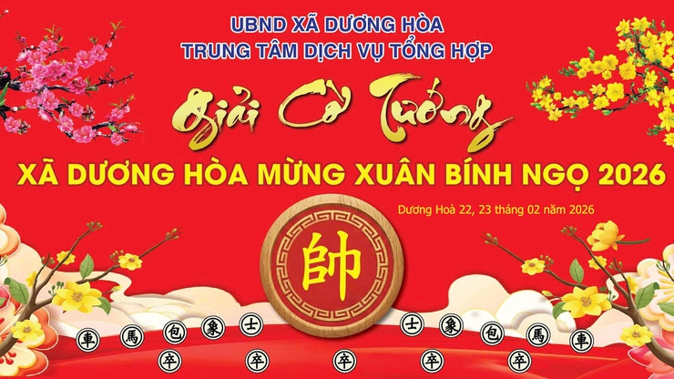 Khai mạc Giải cờ Tướng xã Dương Hoà mừng Xuân Bính Ngọ 2026- Ảnh 1.