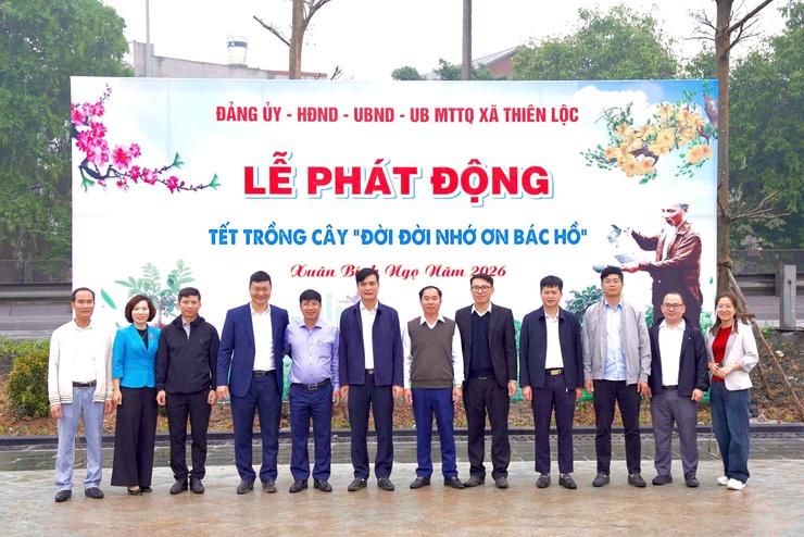 Xã Thiên Lộc tổ chức Lễ phát động Tết trồng cây "Đời đời nhớ ơn Bác Hồ" Xuân Bính Ngọ 2026- Ảnh 16.