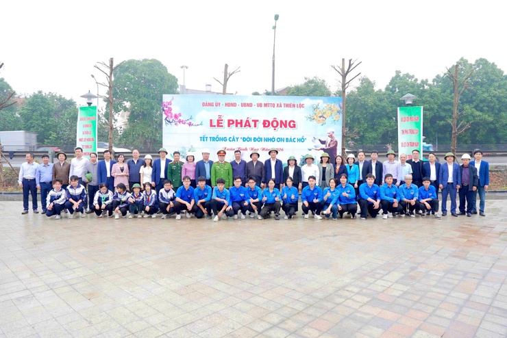 Xã Thiên Lộc tổ chức Lễ phát động Tết trồng cây "Đời đời nhớ ơn Bác Hồ" Xuân Bính Ngọ 2026- Ảnh 14.