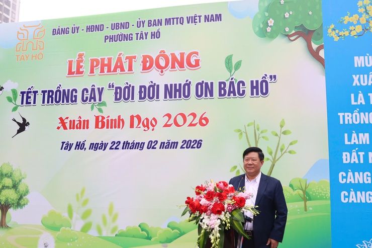 Phường Tây Hồ tổ chức Lễ phát động Tết trồng cây "Đời đời nhớ ơn Bác Hồ" Xuân Bính Ngọ 2026- Ảnh 2.