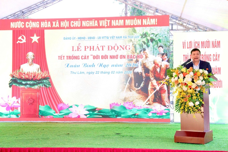 XÃ THƯ LÂM LONG TRỌNG TỔ CHỨC LỄ PHÁT ĐỘNG “TẾT TRỒNG CÂY ĐỜI ĐỜI NHỚ ƠN BÁC HỒ” XUÂN BÍNH NGỌ 2026- Ảnh 12.