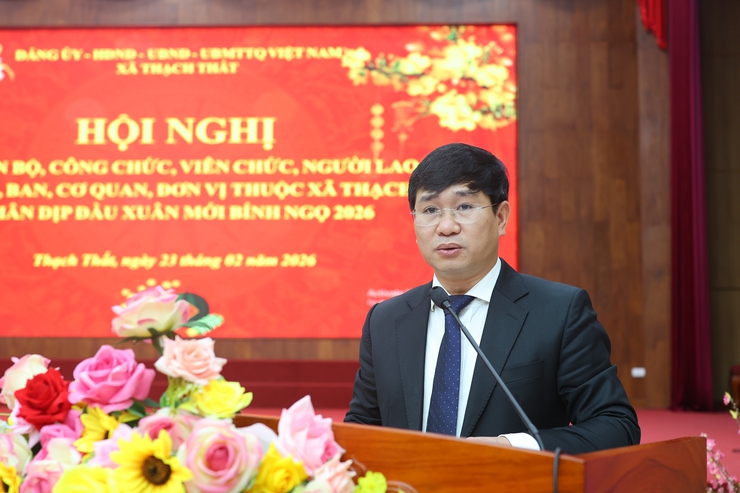Thạch Thất: Khí thế mới, quyết tâm mới ngay từ những ngày đầu Xuân Bính Ngọ 2026- Ảnh 2.