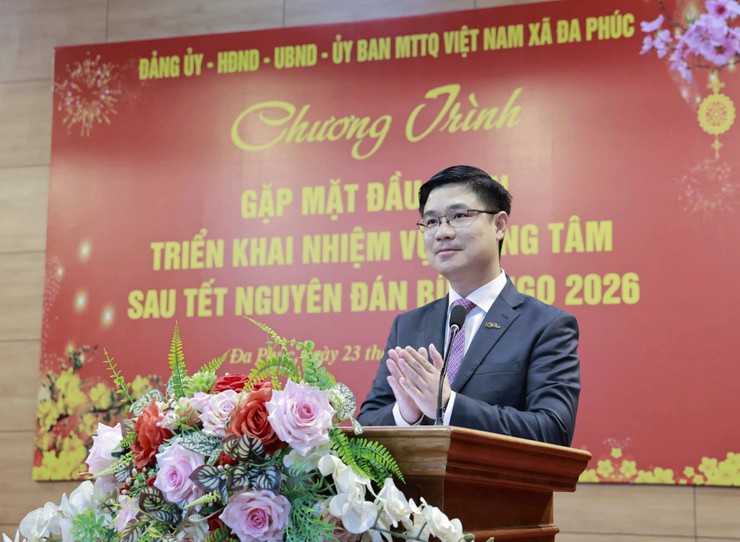 XÃ ĐA PHÚC - ĐOÀN KẾT, QUYẾT TÂM THỰC HIỆN THẮNG LỢI NHIỆM VỤ NGAY TỪ NHỮNG NGÀY ĐẦU XUÂN BÍNH NGỌ 2026- Ảnh 2.