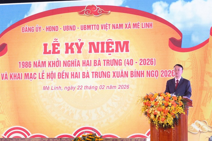 Phó Chủ tịch nước Võ Thị Ánh Xuân dự khai hội Đền Hai Bà Trưng Xuân Bính Ngọ 2026- Ảnh 3.