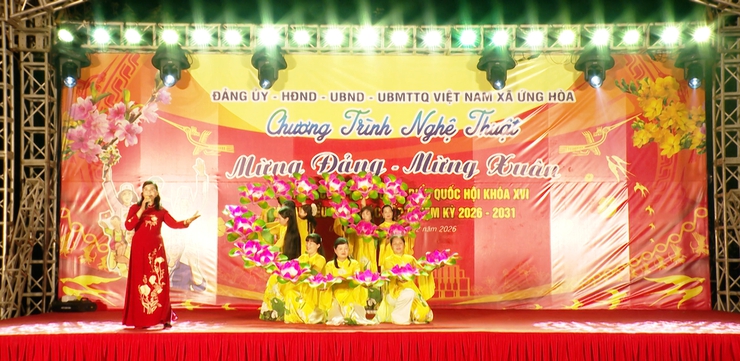 SÔI NỔI CHƯƠNG TRÌNH VĂN NGHỆ “MỪNG ĐẢNG – MỪNG XUÂN” CHÀO MỪNG CUỘC BẦU CỬ ĐẠI BIỂU QUỐC HỘI KHÓA XVI VÀ HĐND CÁC CẤP NHIỆM KỲ 2026–2031.- Ảnh 7.