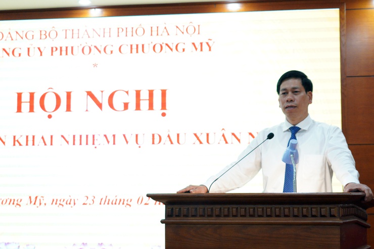 Đảng uỷ phường Chương Mỹ gặp mặt đầu xuân, triển khai nhiệm vụ trọng tâm sau kỳ nghỉ Tết Nguyên đán 2026- Ảnh 3.