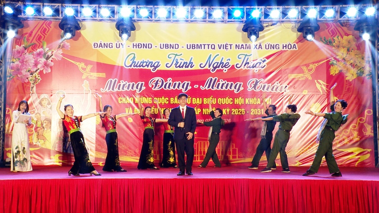 SÔI NỔI CHƯƠNG TRÌNH VĂN NGHỆ “MỪNG ĐẢNG – MỪNG XUÂN” CHÀO MỪNG CUỘC BẦU CỬ ĐẠI BIỂU QUỐC HỘI KHÓA XVI VÀ HĐND CÁC CẤP NHIỆM KỲ 2026–2031.- Ảnh 5.