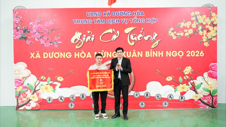 Bế mạc Giải cờ Tướng xã Dương Hoà mừng Xuân Bính Ngọ 2026- Ảnh 6.