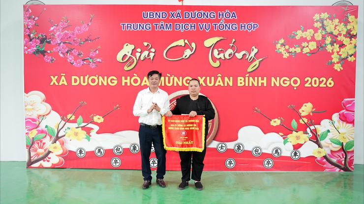 Bế mạc Giải cờ Tướng xã Dương Hoà mừng Xuân Bính Ngọ 2026- Ảnh 7.