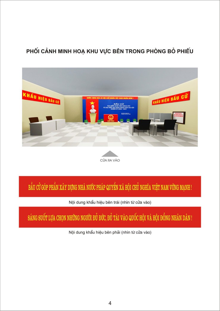 Hướng dẫn thực hiện trang trí điểm bầu cử đại biểu Quốc hội khóa XVI và đại biểu HĐND các cấp nhiệm kỳ 2026–2031- Ảnh 6.