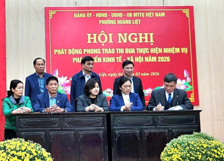 Phường Hoàng Liệt tổ chức Hội nghị phát động phong trào thi đua thực hiện nhiệm vụ phát triển kinh tế - xã hội năm 2026- Ảnh 1.