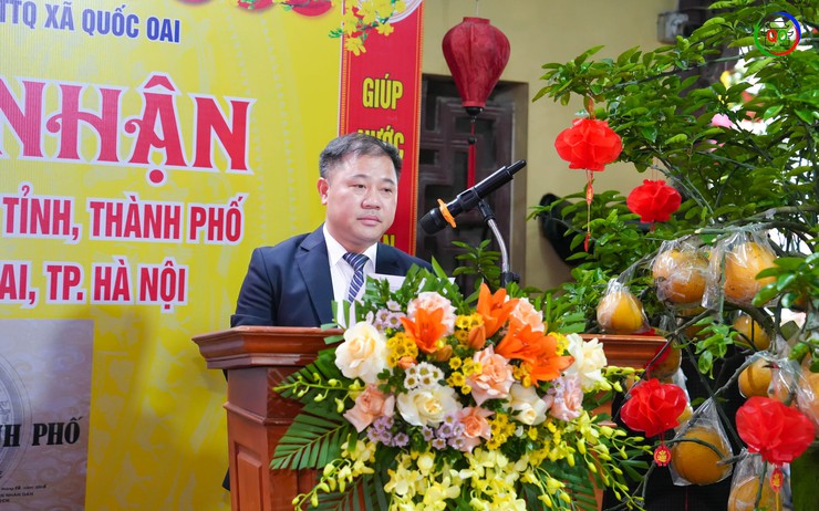 Xã Quốc Oai long trọng tổ chức Lễ đón nhận Bằng xếp hạng Di tích cấp tỉnh, thành phố Đình Sài Khê- Ảnh 10.