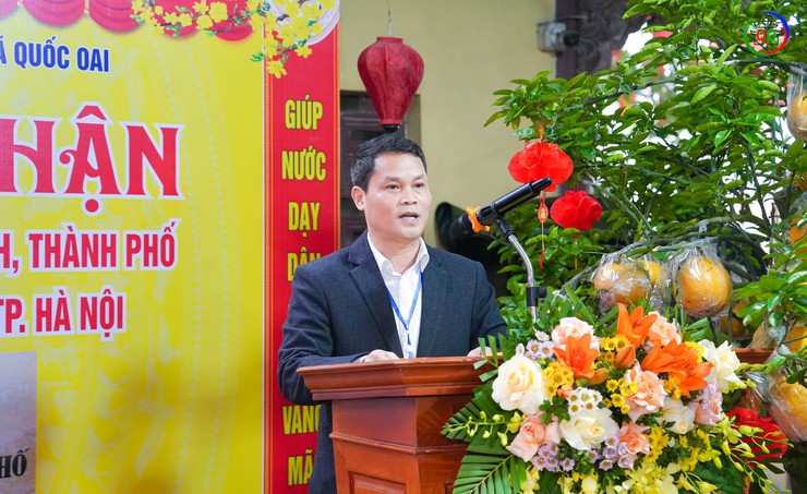 Xã Quốc Oai long trọng tổ chức Lễ đón nhận Bằng xếp hạng Di tích cấp tỉnh, thành phố Đình Sài Khê- Ảnh 3.