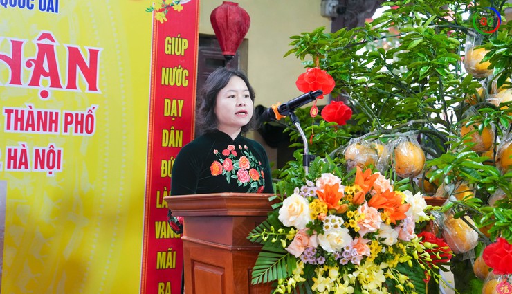 Xã Quốc Oai long trọng tổ chức Lễ đón nhận Bằng xếp hạng Di tích cấp tỉnh, thành phố Đình Sài Khê- Ảnh 4.