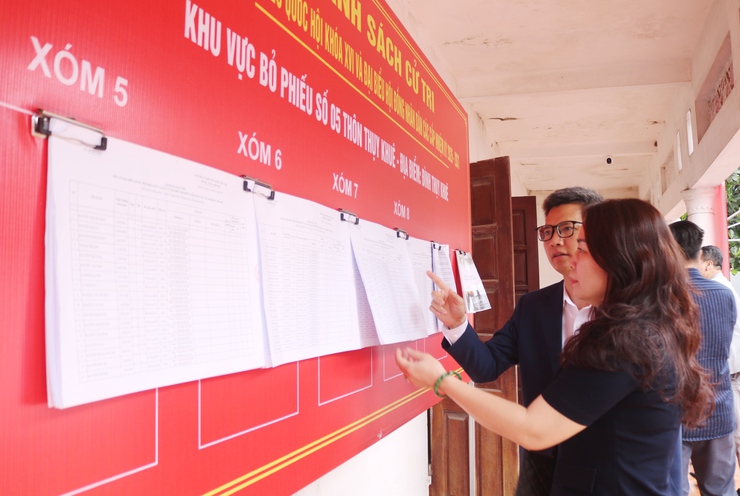 Đồng chí Nguyễn Hữu Sơn – Phó Chủ tịch UBND xã Quốc Oai kiểm tra cơ sở vật chất chuẩn bị cho công tác bầu cử Đại biểu Quốc hội và HĐND các cấp nhiệm kỳ 2026- Ảnh 4.