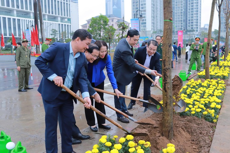 CẦU GIẤY: PHÁT ĐỘNG TẾT TRỒNG CÂY, CHUNG TAY KIẾN TẠO ĐÔ THỊ XANH BỀN VỮNG- Ảnh 8.