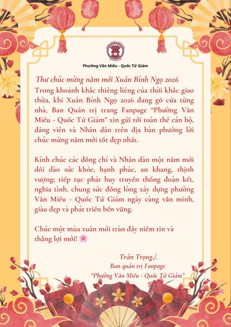 CHÚC MỪNG NĂM MỚI – TẾT NGUYÊN ĐÁN BÍNH NGỌ 2026- Ảnh 1.