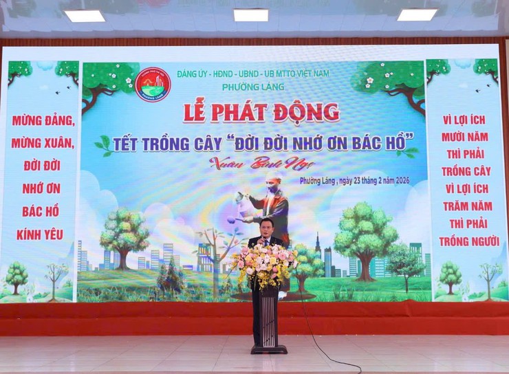 PHƯỜNG LÁNG PHÁT ĐỘNG “TẾT TRỒNG CÂY ĐỜI ĐỜI NHỚ ƠN BÁC HỒ” XUÂN BÍNH NGỌ 2026- Ảnh 1.