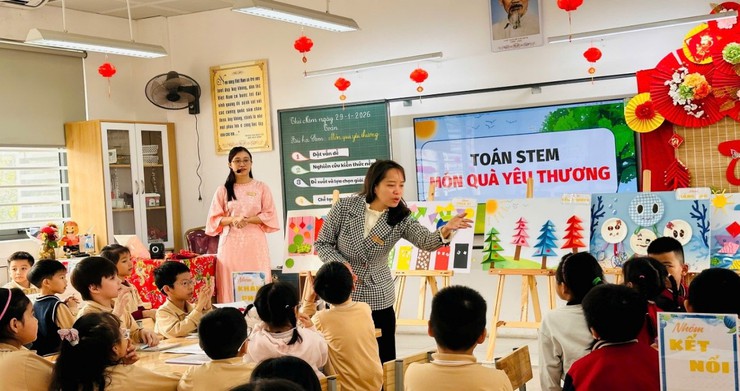 Vui sáng tạo cùng hình phẳng qua tiết học stem - Toán của lớp 2A2- Ảnh 7.