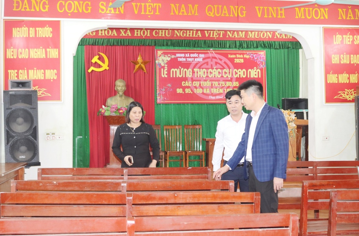 Đồng chí Nguyễn Hữu Sơn – Phó Chủ tịch UBND xã Quốc Oai kiểm tra cơ sở vật chất chuẩn bị cho công tác bầu cử Đại biểu Quốc hội và HĐND các cấp nhiệm kỳ 2026- Ảnh 5.