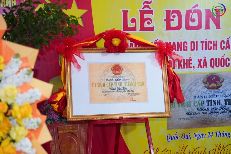 Xã Quốc Oai long trọng tổ chức Lễ đón nhận Bằng xếp hạng Di tích cấp tỉnh, thành phố Đình Sài Khê- Ảnh 9.
