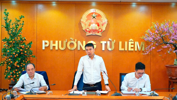 Phường Từ Liêm giao ban tiến độ dự án công viên hồ điều hòa Phú Đô- Ảnh 2.