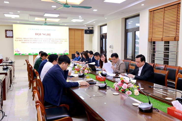 Ủy ban bầu cử xã Thiên Lộc tổ chức hội nghị thống nhất công bố danh sách những người ứng cử đại biểu HĐND xã Thiên Lộc khóa II, nhiệm kỳ 2026 – 2031 theo từng đơn vị bầu cử trên địa bàn xã.- Ảnh 2.