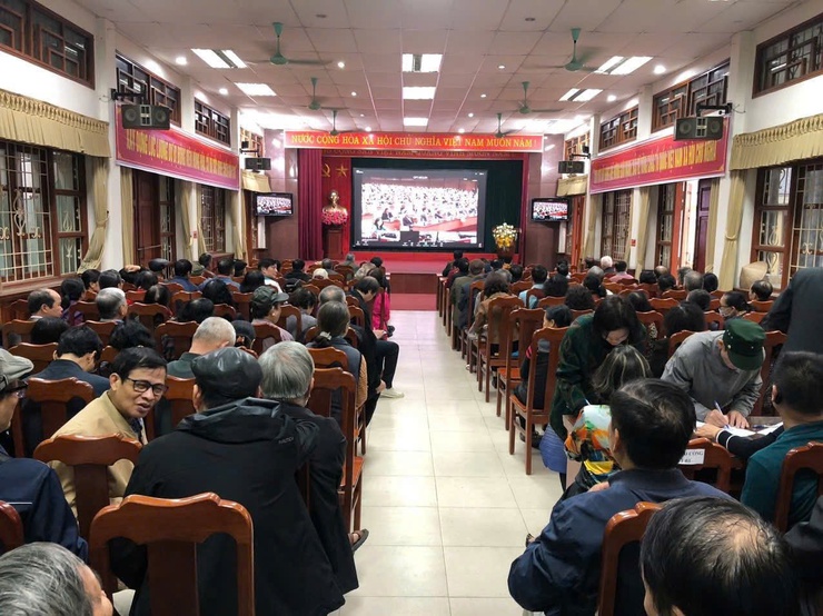 Đảng ủy phường Việt Hưng  tổ chức học tập, quán triệt Nghị quyết số 79-NQ/TW và 80 – NQ/TW theo hình thức trực tuyến.- Ảnh 4.