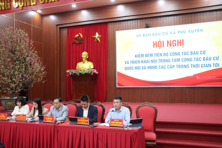 ỦY BAN BẦU CỬ XÃ PHÚ XUYÊN HỌP TRIỂN KHAI CÁC NỘI DUNG TRỌNG TÂM TRONG CÔNG TÁC BẦU CỬ- Ảnh 1.