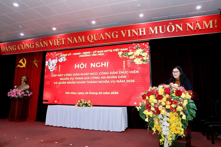 Phường Yên Hòa gặp mặt, động viên công dân lên đường nhập ngũ và quân nhân hoàn thành nghĩa vụ năm 2026- Ảnh 2.