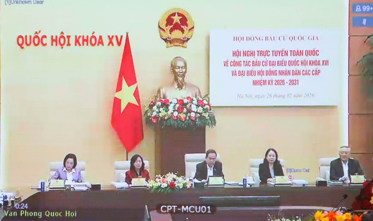 Hội nghị trực tuyến toàn quốc triển khai bầu cử đại biểu Quốc hội và HĐND các cấp- Ảnh 2.
