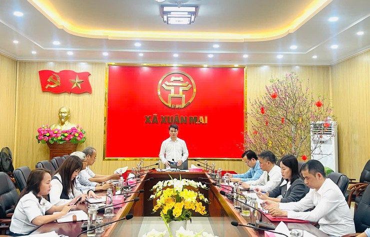 Xuân Mai tổ chức Hội nghị nghe báo cáo công tác chuẩn bị tổ chức Lễ hội Đình làng Tiến Tiên, Đình làng Nhân Lý năm 2026- Ảnh 1.